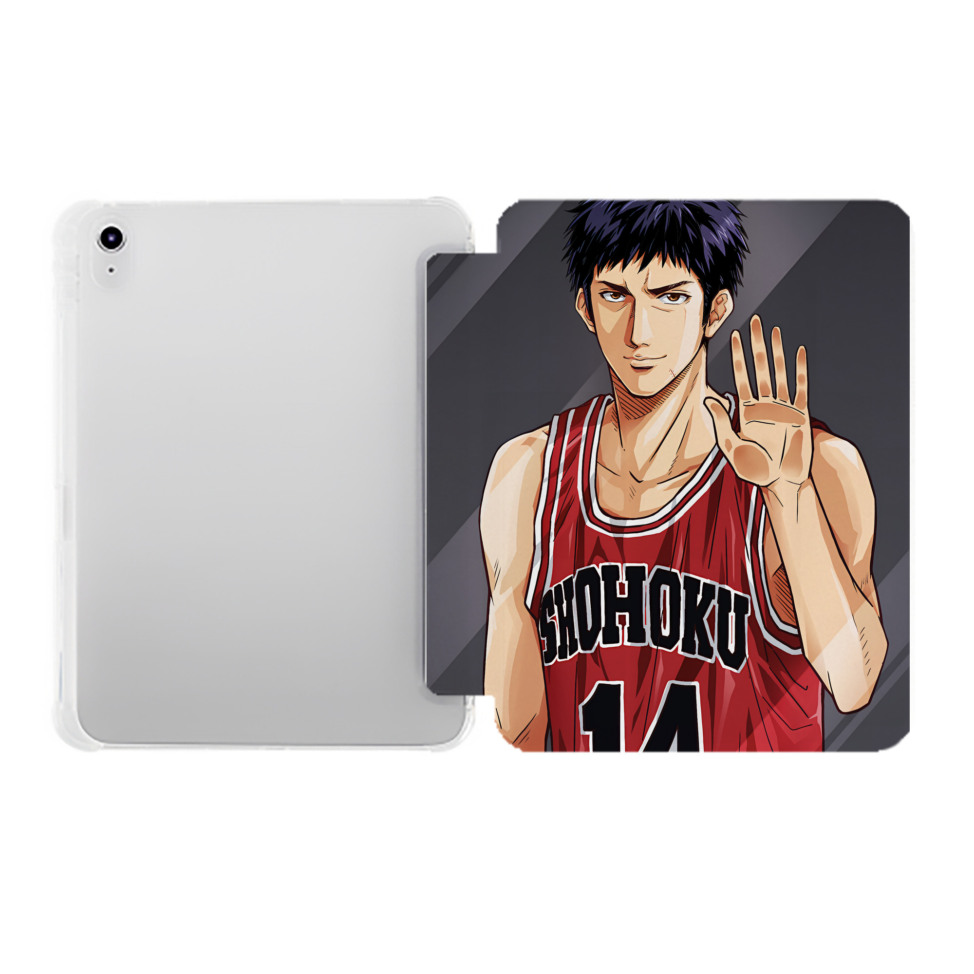 （画像用） SLAM DUNK／スラムダンク IPad ケース ペン収納付き 三つ折りスタンド PUレザー×シリコン 対応機種9.5/10.5/10.9インチ